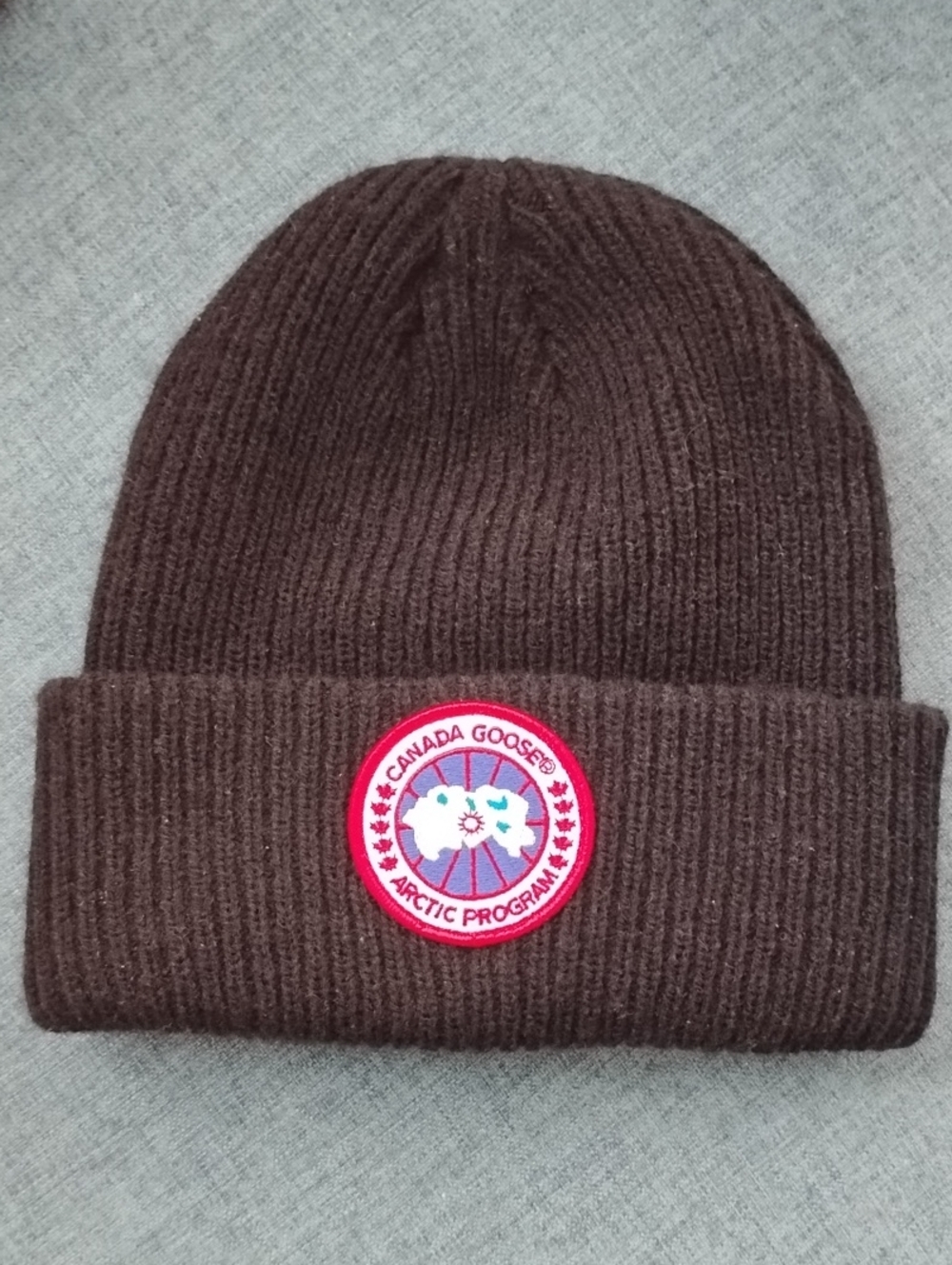 Black Knit Beanie with Arctic Program Patch Ua